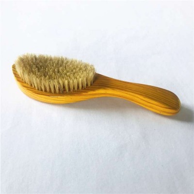 Long handle Fashionable high quality 360 100% Boar Bristle wooden custom hair wave brush